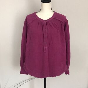 Free People Long Sleeves Fuchsia Top size XS